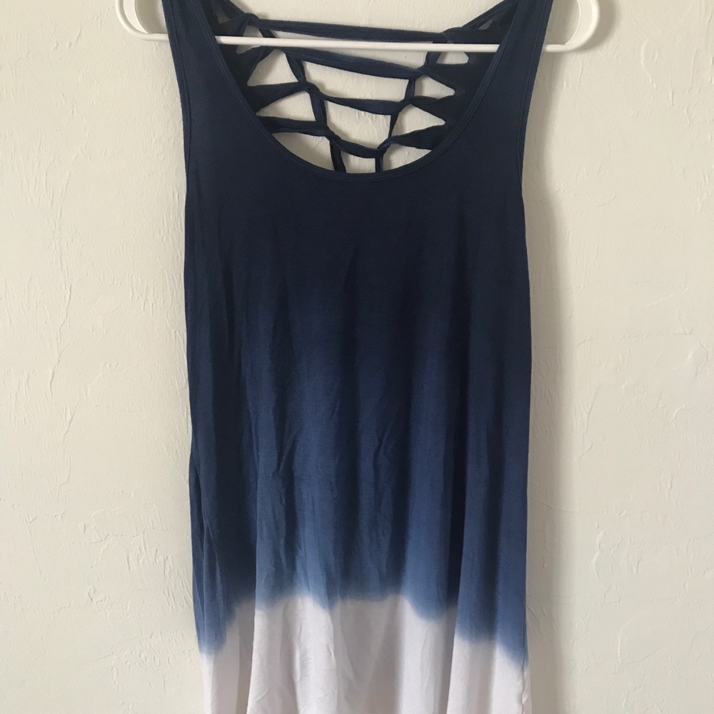 Ombré dress with cut out back design